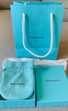 NEW Tiffany  Co. Empty Packaging Blue Box Pouch Ribbon Shopping Bag 4pc Set
