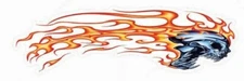SKULL SPEED FIRE STICKER -RIGHT SIDE TATTOO STYLE decal - PRINT IMAGE PHOTO -G10
