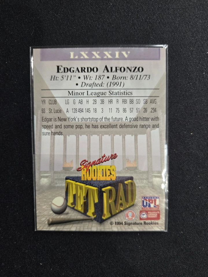 1994 Signature Rookies Edgardo Alfonzo RC Auto /7750 #84 - Image 2 of 2
