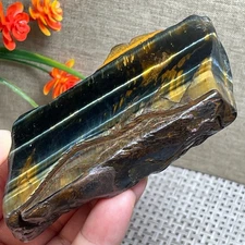  Tiger's eye stone Specimen mineral rock Healing stone Madagascar 155g  AP370
