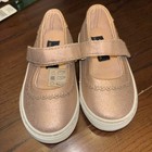 Preowned Polo Ralph Lauren Girls Size 4 1/2 Metallic Pink Mary Jane Shoes — photo 1