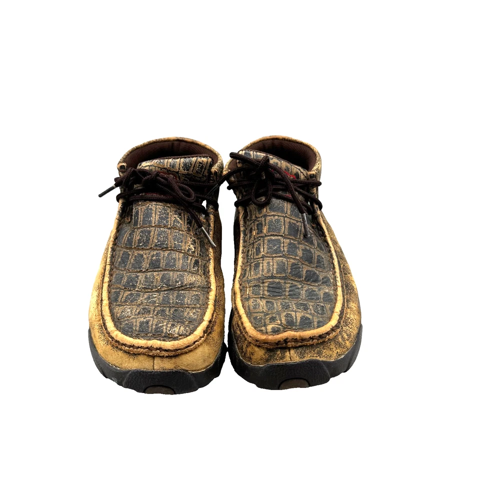 Botas Chukka de Cuero Twisted X Mocasín de Conducción Para Hombre 8 M Marrón MDM0067 Western Foto 3 de 4