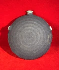 RARE CIVIL WAR US SOLDIER'S BLUE WOOL COVERED BULLSEYE CANTEEN / GREAT COND