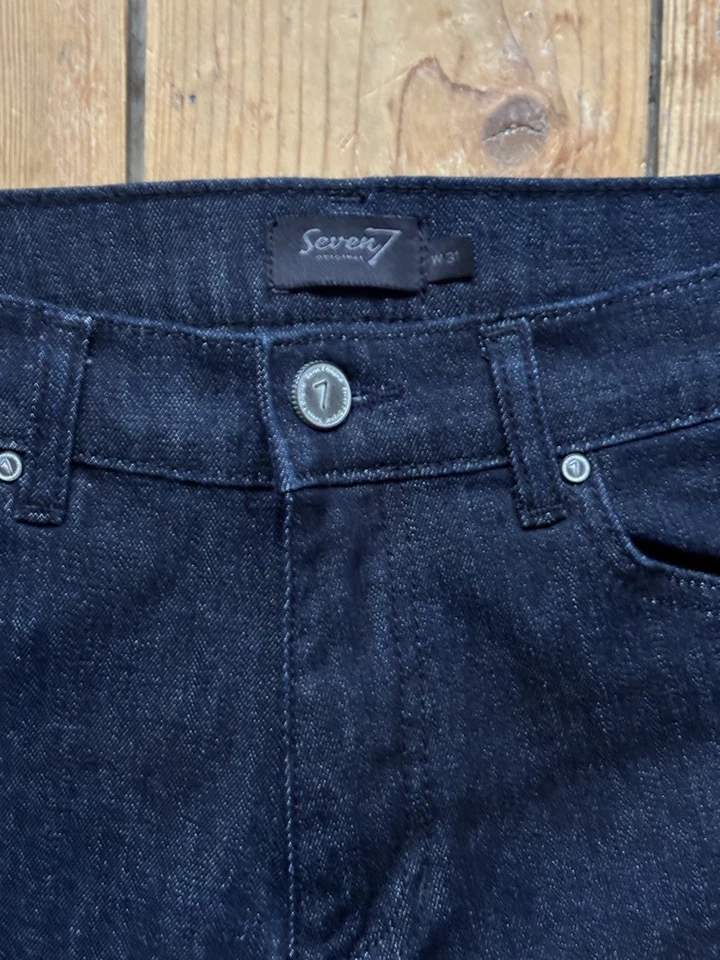 7 For All Mankind Dark Denim Flares Bell Bottoms W31 - Image 2 of 4