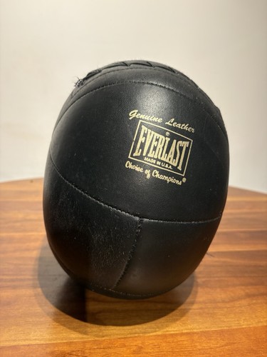VTG Everlast Genuine Leather Medicine Ball 8 lbs - Choice of Champions Made USA