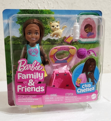 Barbie Family & Friends Chelsea Playtime Kitty Backpack Doll