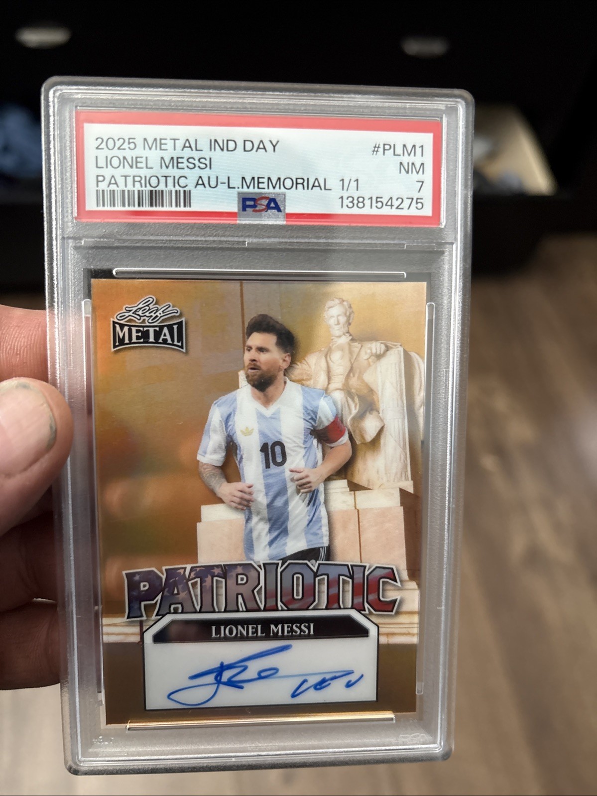 2025 Metal Ind Day Lionel Messi Patriotic Au-L.memorial 1/1 Auto