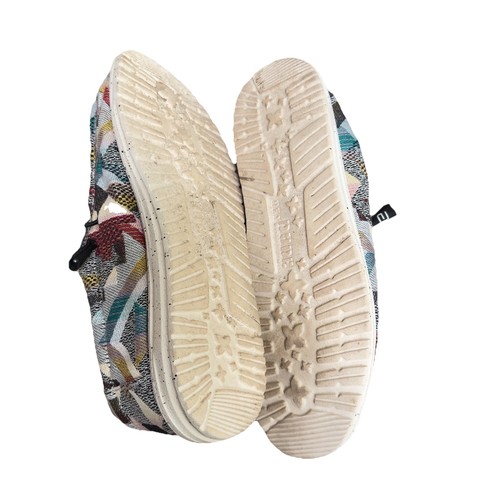 Hey Dude Wally Woven Canvas Peacock Shoes Mens Size 15 Multi Color Geometric - Picture 6 of 6