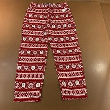 Old Navy Womens Size Large Red Holiday Fair Isle Flannel Pajama Pants NWT