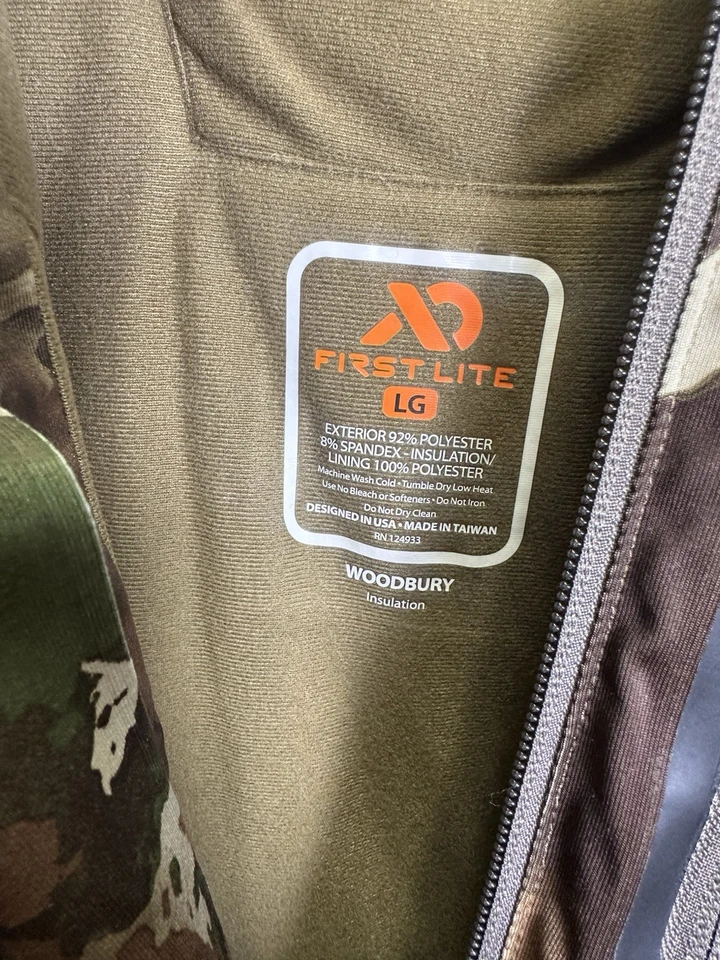 First Lite Woodbury Jacket Fusion Camo L NWOT Insulated - Image 4 of 4