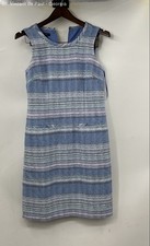 Talbots Shift Dress Sleeveless Women's 2P Blue Tweed Pattern