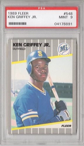 1989 Fleer #548 Ken Griffey Jr. Rookie Graded PSA 9 MINT