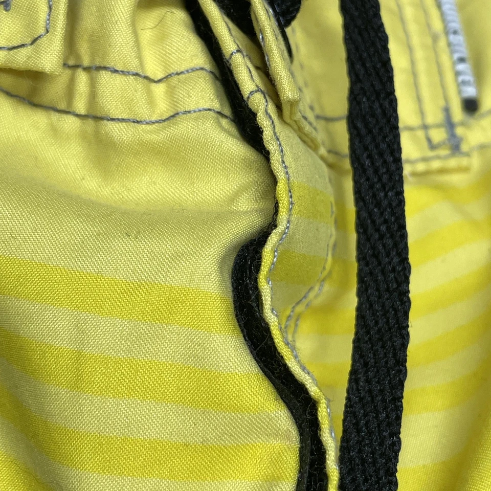 Pantalones Cortos Quiksilver Para Hombre 32 Amarillo Teal Negro Boardshorts Cordón Surf Natación Foto 4 de 4