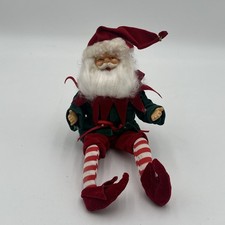 Vintage Poseable Santa Elf Figurine Rare Christmas