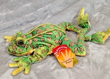 Folkmanis Leopard Frog Hand Puppet Puppets NWT Green Toad