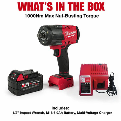 MILWAUKEE M18 FMTIWF12 18V Cordless Impact Wrench with 1000Nm Torque
