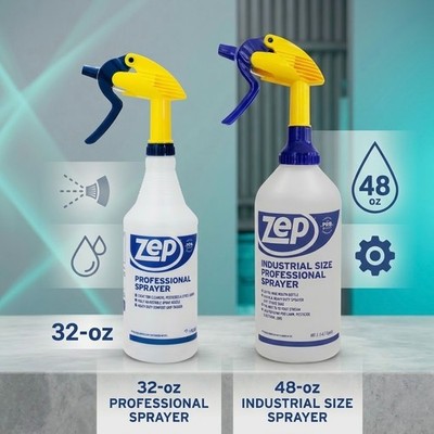 Zep Professional Spray Bottles 32oz 48oz Heavy Duty Adjustable Nozzle