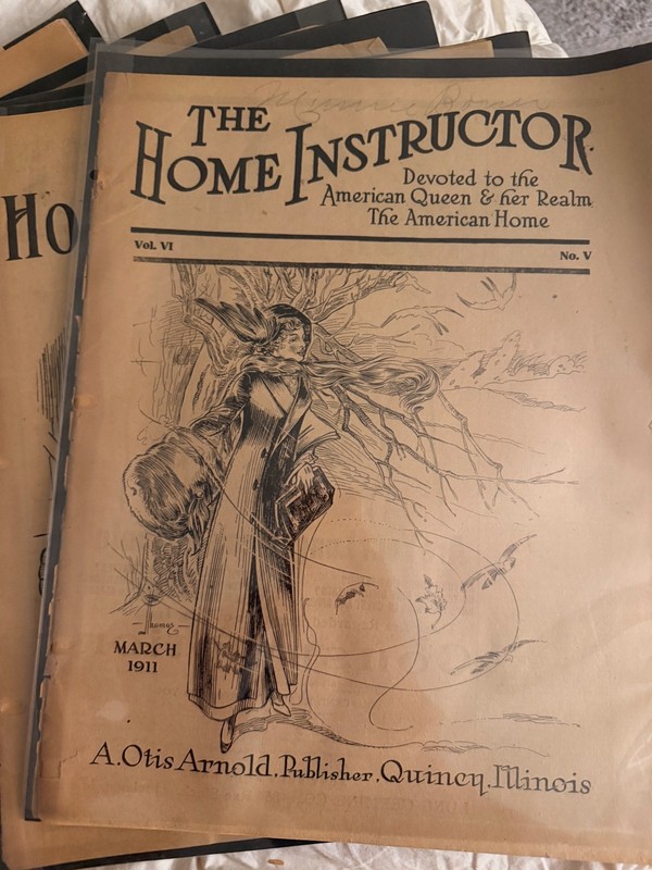 9 1911 Home Instructor Magazines HOLIDAY Christmas RARE ADVERTISING QUICY IL