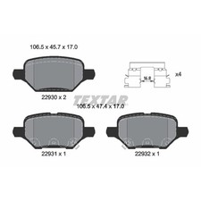 BRAKE PADS SET REAR FITS: BUICK ENCORE; CHEVROLET TRAX; OPEL MOKKA / MOKKA X