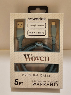 #ad For Android Powertek 5ft USB Cable Fast Charge Green NEW $15.14