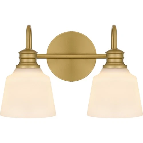 Quoizel HIN8614 Hinton 2 Light 14"W Bathroom Vanity Light - Brass - Picture 1 of 3