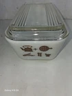 Vintage Pyrex Early American Refrigerator Dish With Lid 0502, 1 1/2 PT.