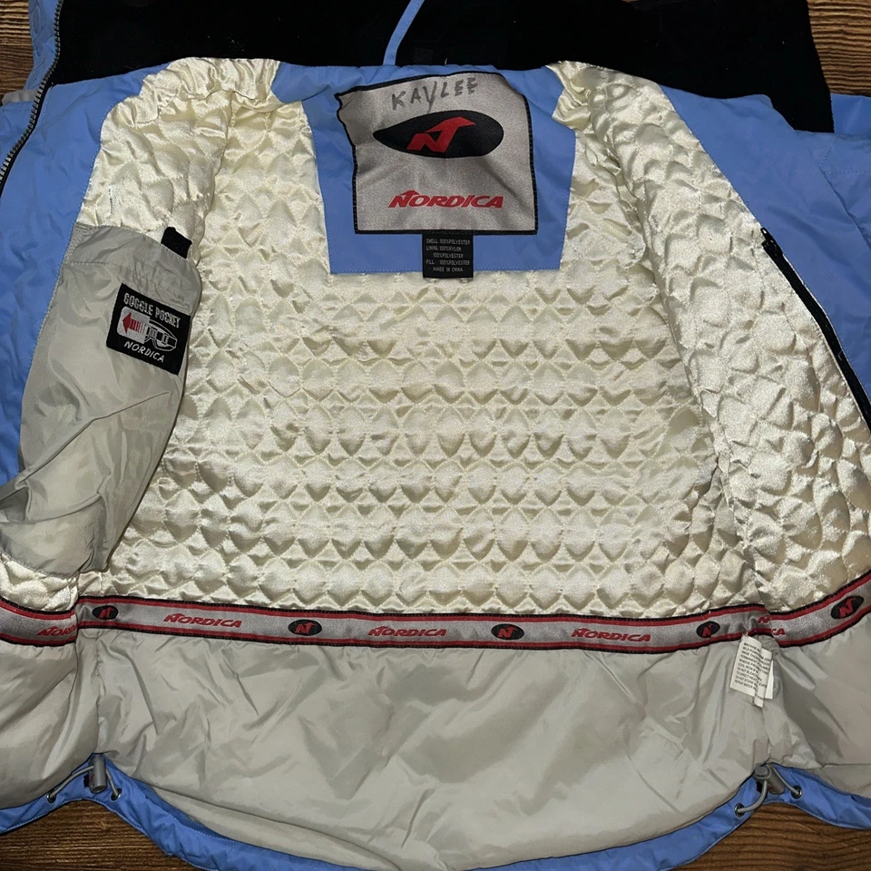 Chaqueta de esquí Nordica niños grande abrigo azul snowboard invierno nieve juventud Foto 3 de 4