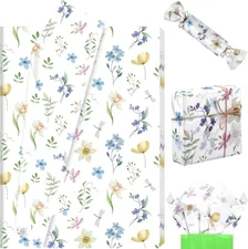 Ywdbzjhs 100 Sheets Floral Tissue 1 sheet (Pack of 100), Watercolor 