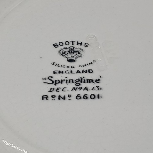 Booths Springtime Bread Plate Antique 6 inch Diameter - Picture 10 of 11