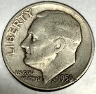 1956-P Roosevelt Dime - Circulated Condition - 90% Silver - US Coin - 2959