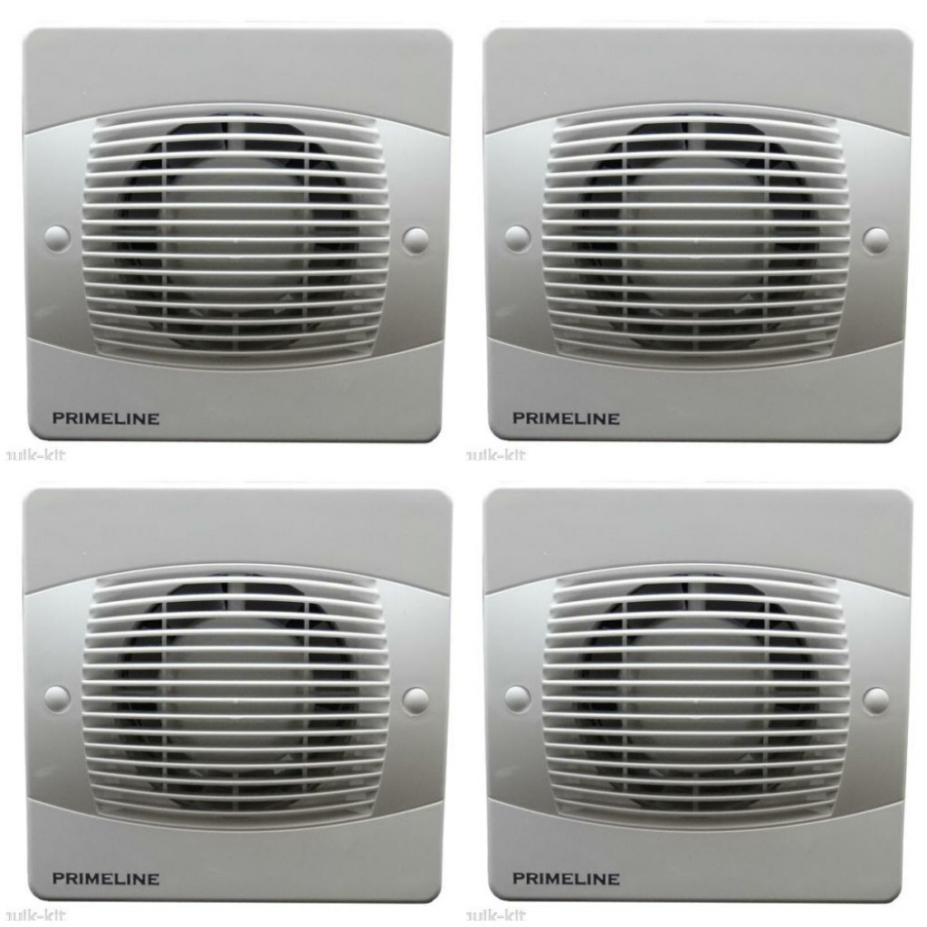 4 x Primeline/Manrose PEF4040 Extractor Fans with Humidistat 4"" (Manrose XF100H)