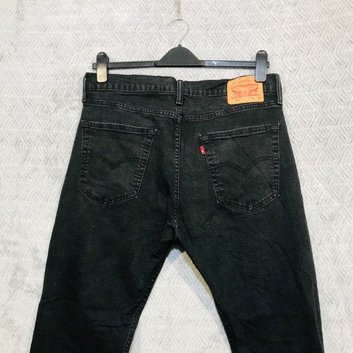 Levis 502 jean homme W36 L32 noir jeans Levi's mens straight leg Levi Strauss - Foto 10 di 16