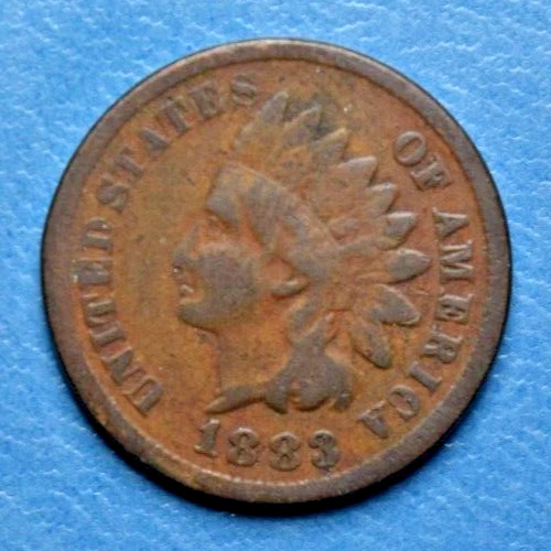 1883 Indian Head Cent Penny ~ F FINE ~ US Type Coin Collectible