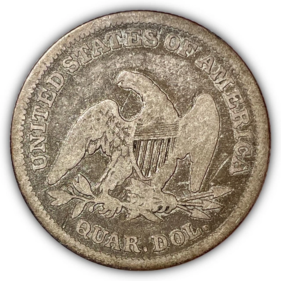 1839 Seated Liberty Quarter Good G Coin #5591 - Image 2 of 3