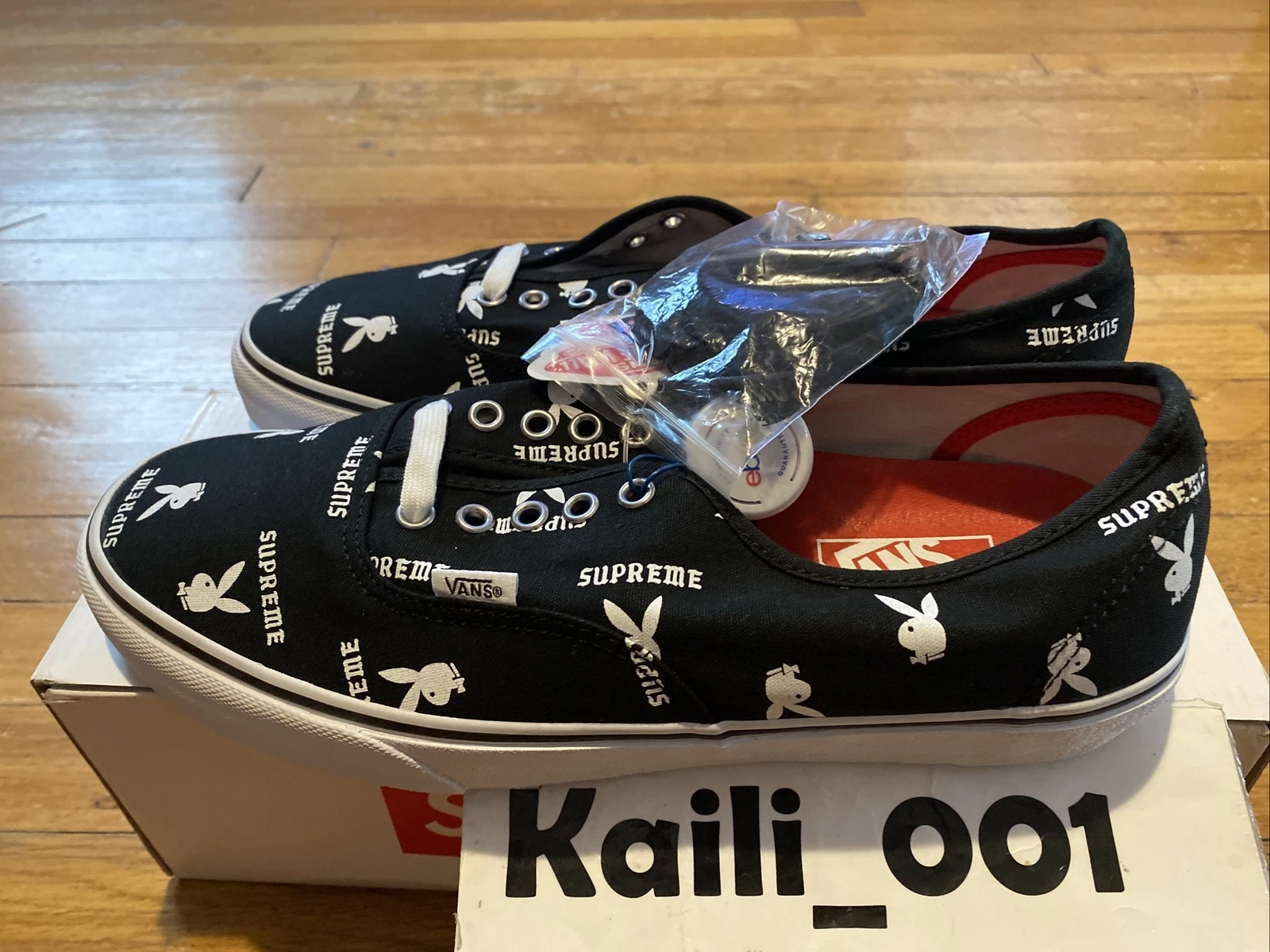 Supreme Playboy Vans Authentic Pro taille 11,5 noir Simpson Murakami SS14 B 