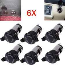6PCS 12V 120W Cigarette Lighter Power Socket Plug Outlet For Car Motorbike