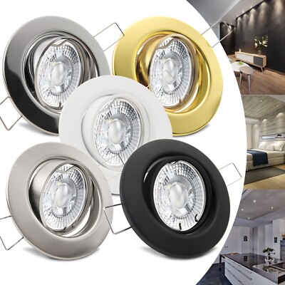 LED Einbaustrahler flach 230V 5W opt dimmbar Set  Spots Decken Leuchten DECORA
