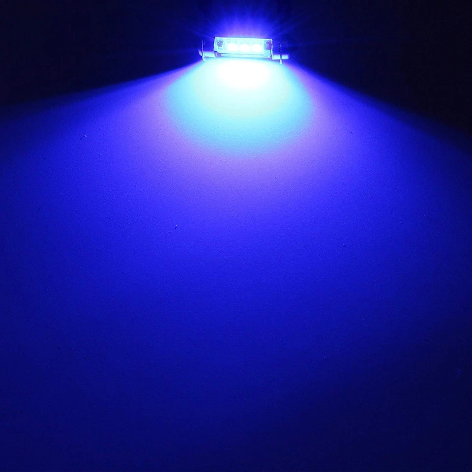 Allá Lighting Azul Frío LED 212-2 Mapa Domo Cortesía Ambiente Luz Festón Bombilla Foto 2 de 4