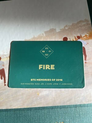 BTS Official Memories of 2016 FULL SET Fire Group Photocard GOOD