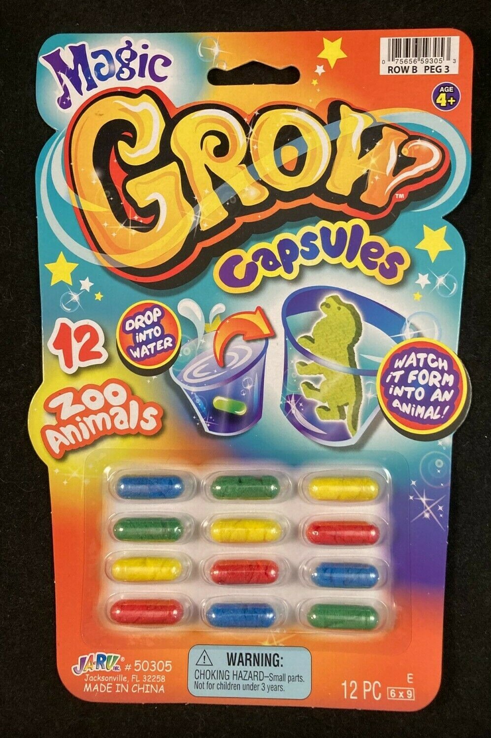 Magic Grow Capsules 12 Zoo Animals Soft Expanding Foam eBay
