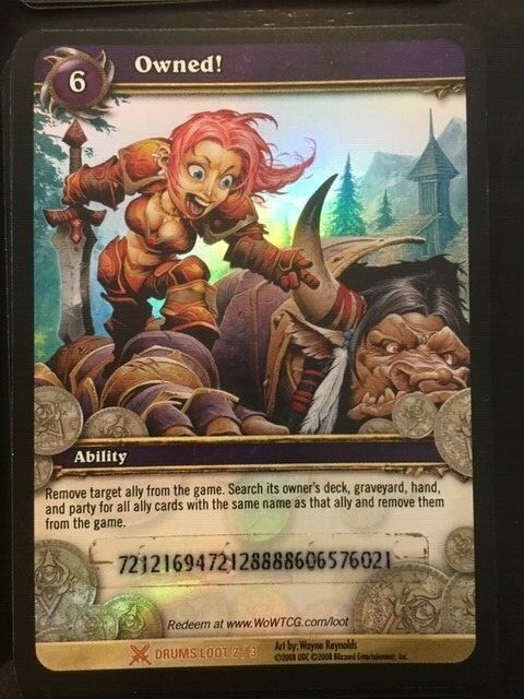 USED World of Warcraft TCG loot cards RARE & UNCOMMONs