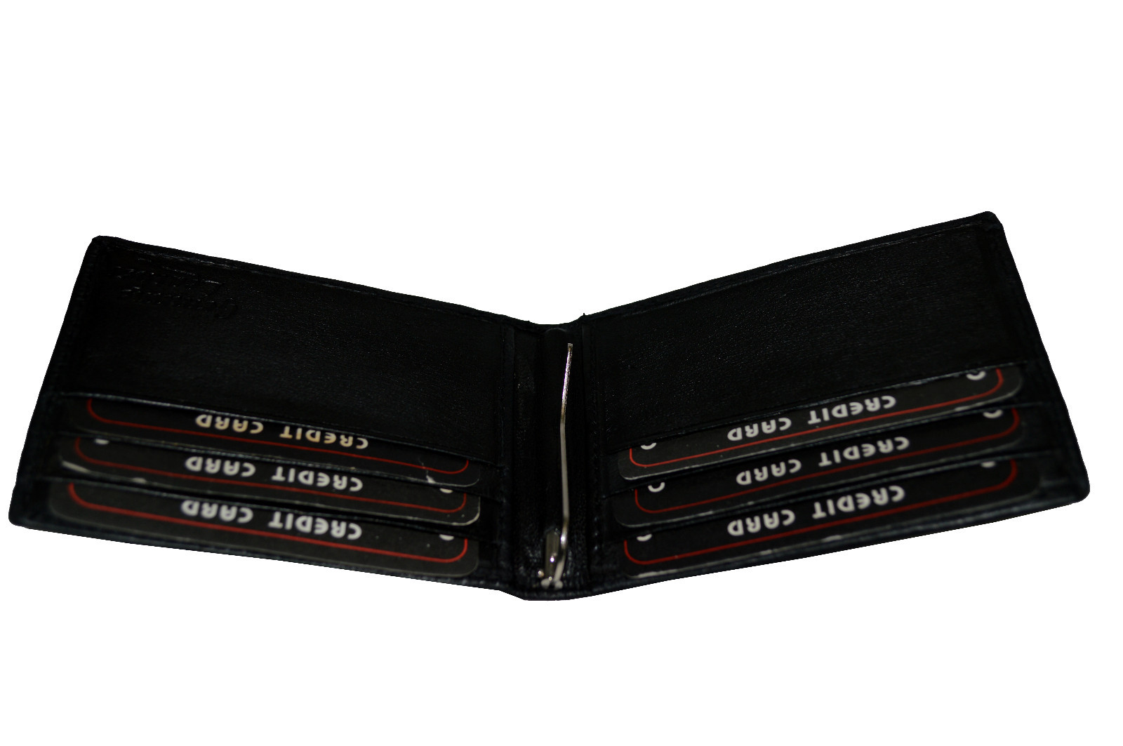 MONEY CLIP WALLET 6 CREDIT CARD SLOTS OUTSIDE ID BLACK GIFT IDEA eBay