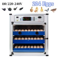 204 Eggs Automatic Digital Incubator Chicken Poultry Hatcher Temperature Control
