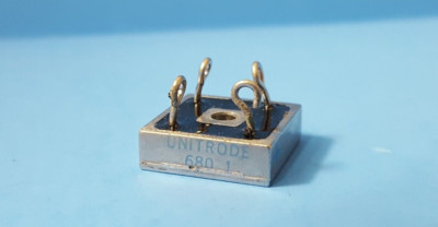 ( One Piece) Bridge Rectifier, 1 Phase, 100V, Chassis Mount NA, 680-1, Unitrode