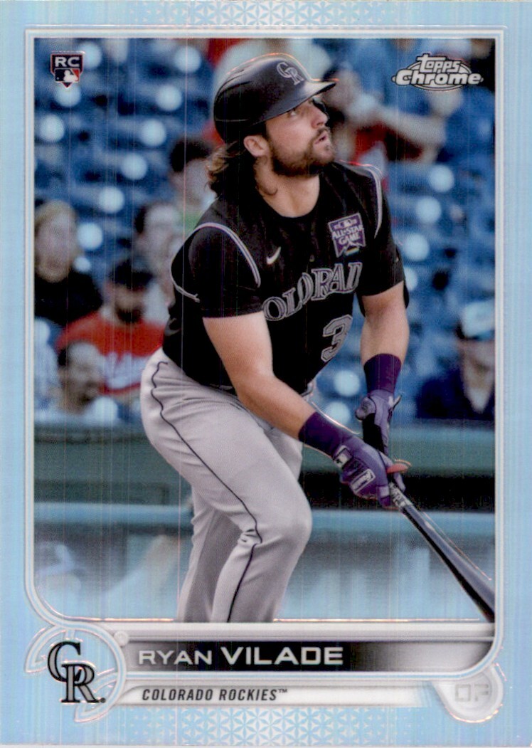 2022 Topps Chrome Refractor RYAN VILADE RC Colorado Rockies #85