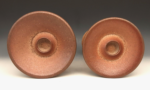 2 KAREN KARNES Signed Studio Art Pottery Stoneware Candlesticks Candle Holders - Picture 16 of 24