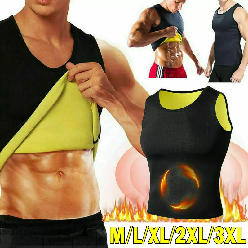 Mens Slimming Body Shaper Vest Abs Abdomen Compression Shirt Workout Tank  Top