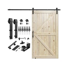 SMARTSTANDARD 60in x 96in Sliding Barn Door with 10ft Barn Door Hardware Kit ...