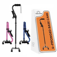 Walking Cane with 4 Prongs  Extra Handle   Adjustable Balance  Stability fo...