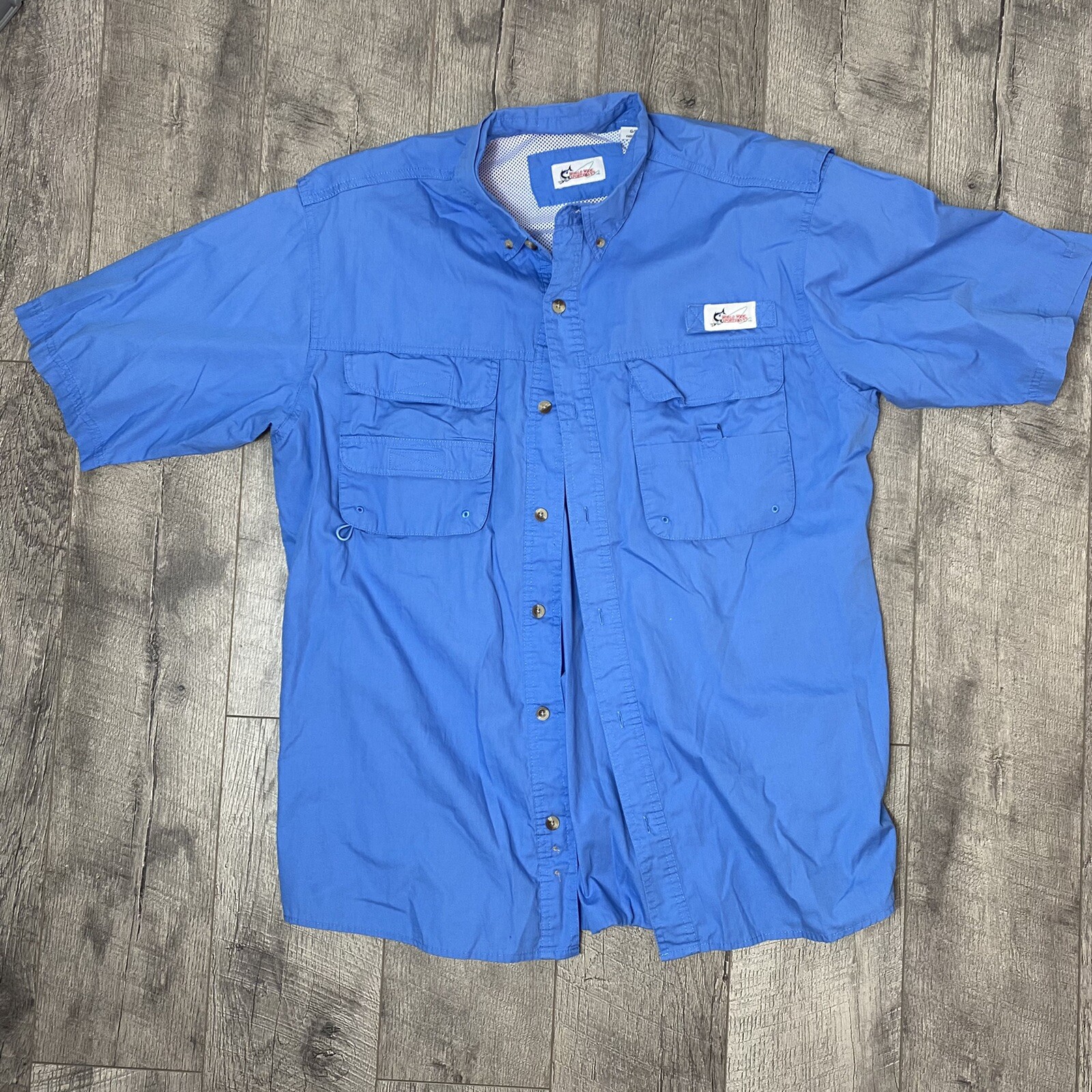 Mens World Wide Sportsman button up outdoor fishing s… Gem